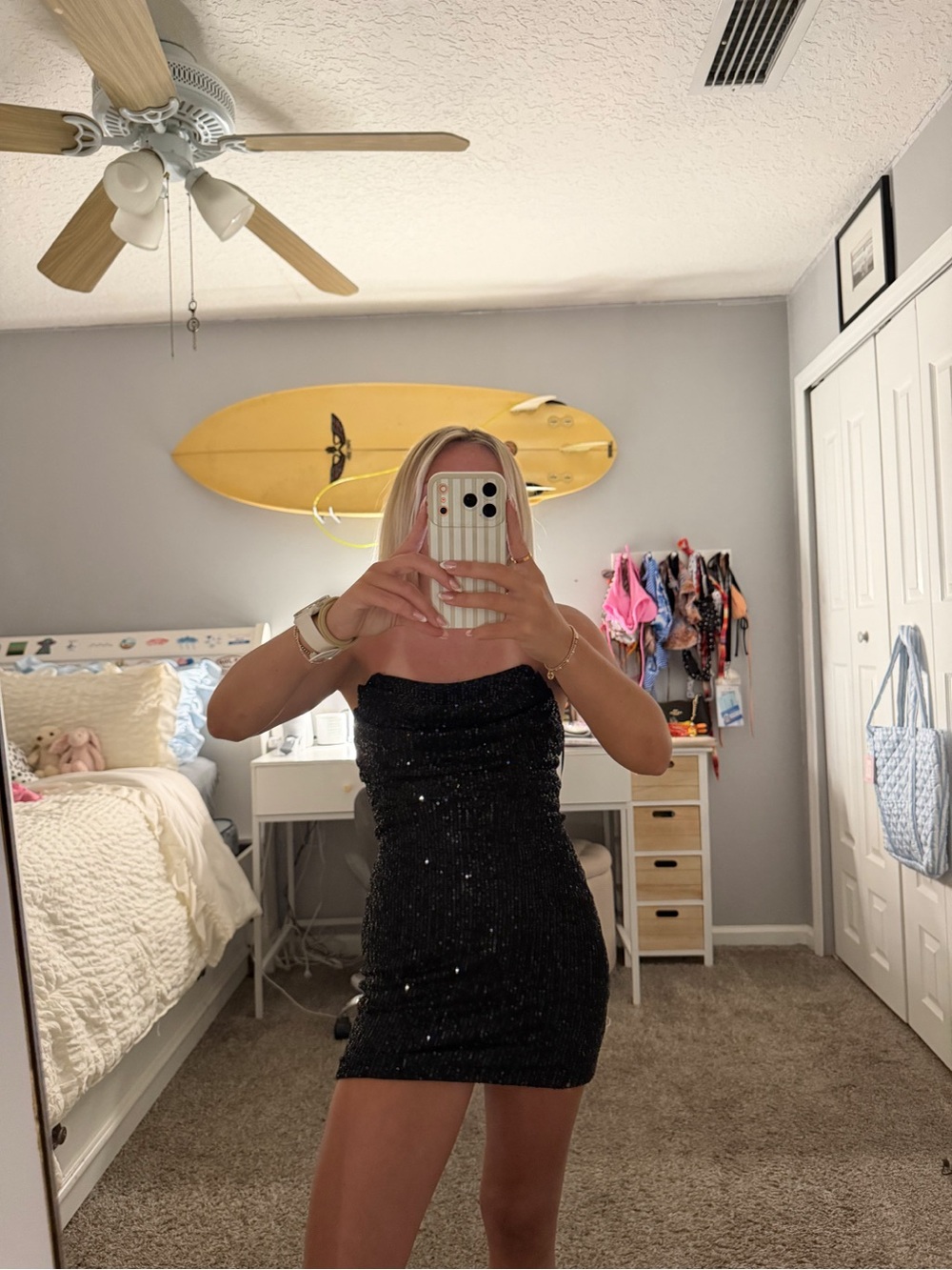 Hello Molly Black Sequin Party Dress